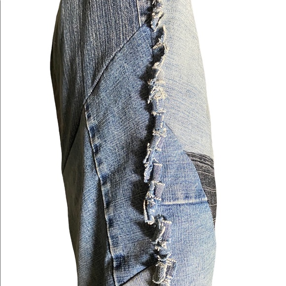 Sold!!!!OOAK Vintage 80’s Home Collection Denim Blue Jean Pillow Pocket Quilted - Picture 5 of 6